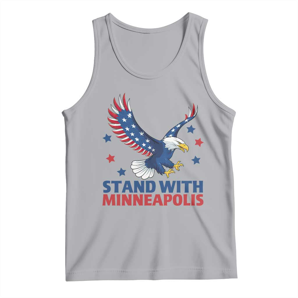 Stand With Minneapolis Tank Top American Eagle Protest Gift TS12 Athletic Heather Print Your Wear