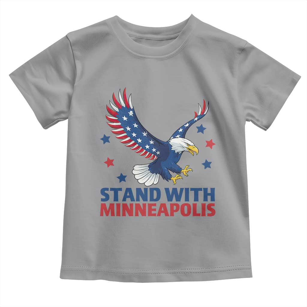 Stand With Minneapolis Toddler T Shirt American Eagle Protest Gift TS12 Sport Gray Print Your Wear