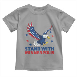Stand With Minneapolis Toddler T Shirt American Eagle Protest Gift TS12 Sport Gray Print Your Wear