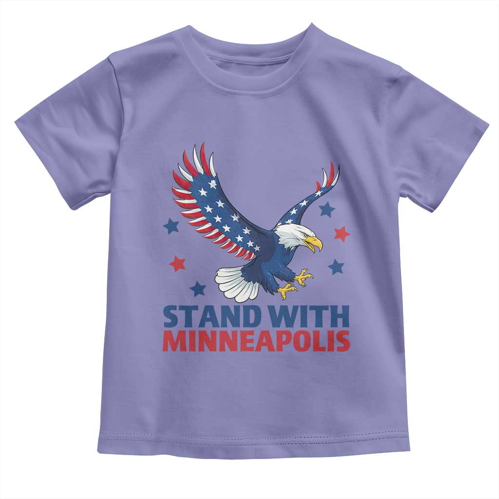 Stand With Minneapolis Toddler T Shirt American Eagle Protest Gift TS12 Violet Print Your Wear