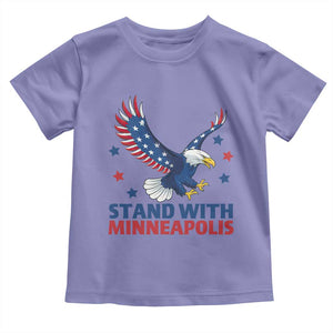 Stand With Minneapolis Toddler T Shirt American Eagle Protest Gift TS12 Violet Print Your Wear