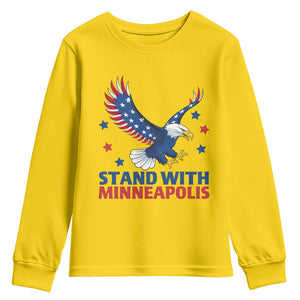 Stand With Minneapolis Youth Sweatshirt American Eagle Protest Gift TS12 Daisy Print Your Wear