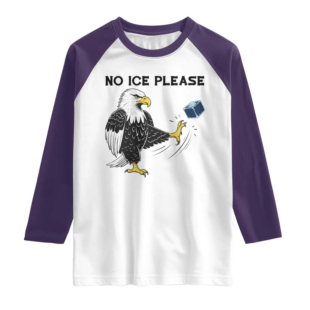American Eagle No Ice Please Raglan Shirt Minneapolis Support Gift TS12 White Purple Print Your Wear
