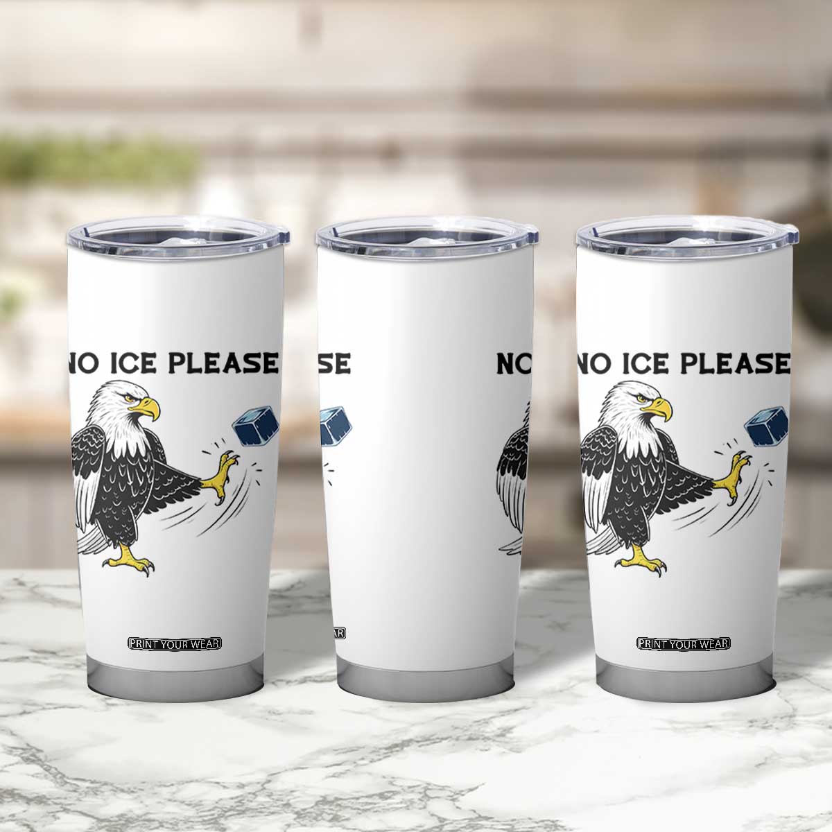 American Eagle No Ice Please Tumbler Cup Minneapolis Support Gift TS12 Print Your Wear