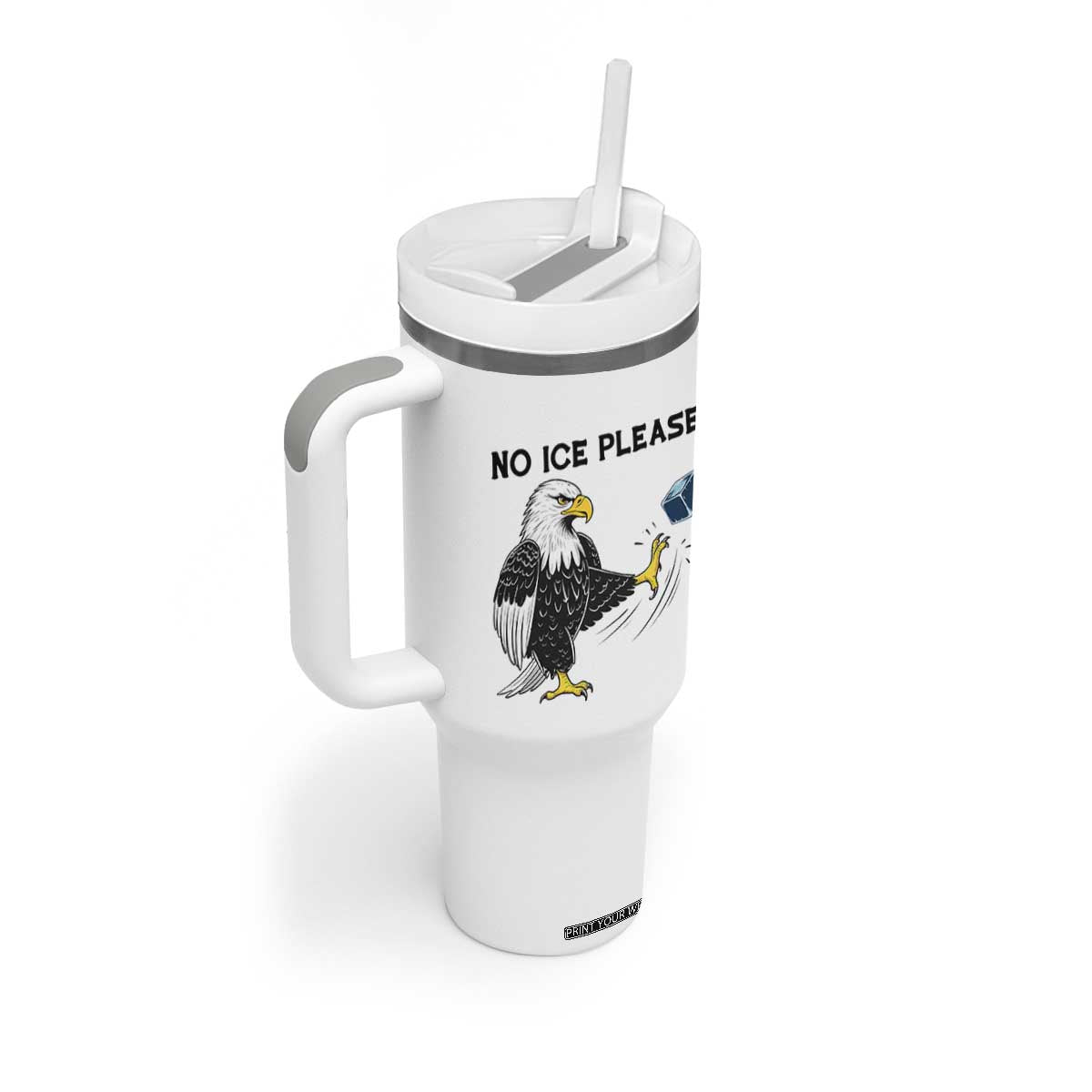 American Eagle No Ice Please Tumbler With Handle Minneapolis Support Gift TS12 Print Your Wear