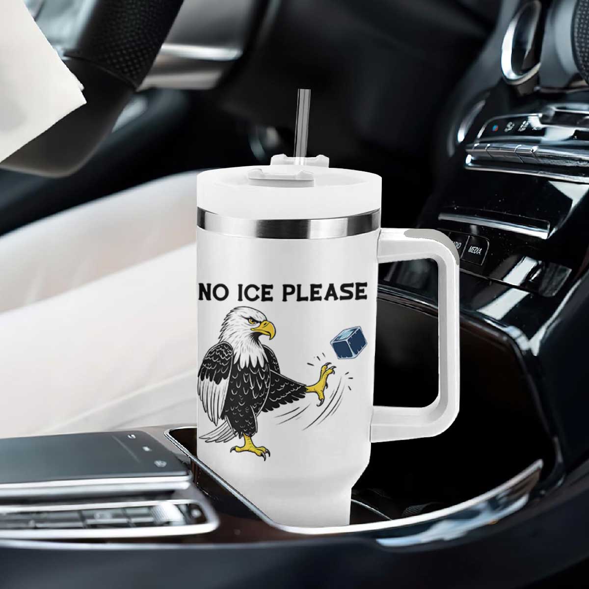 American Eagle No Ice Please Tumbler With Handle Minneapolis Support Gift TS12 Print Your Wear