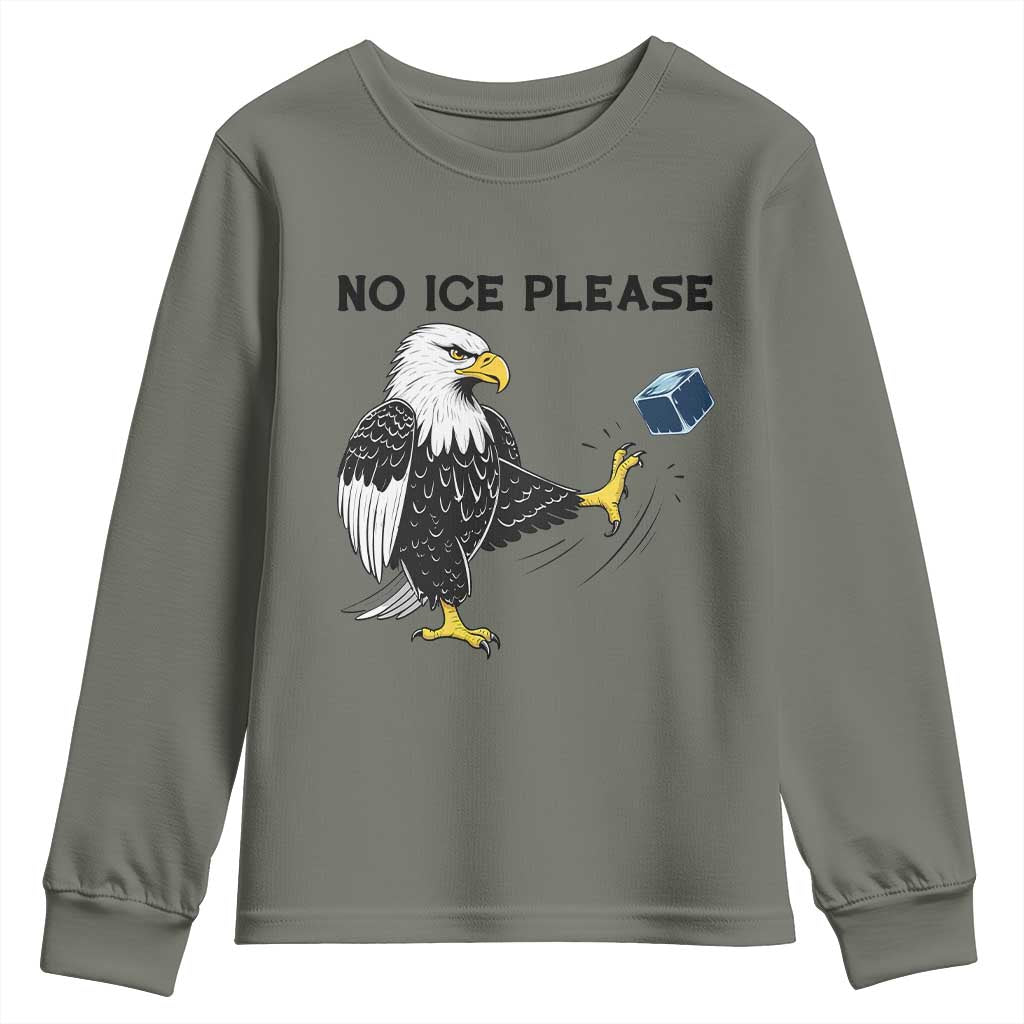 American Eagle No Ice Please Youth Sweatshirt Minneapolis Support Gift TS12 Military Green Print Your Wear