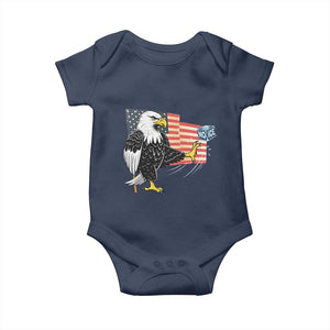 Solidarity With Minneapolis Baby Onesie American Eagle No Ice Please Support TS12 Navy Print Your Wear