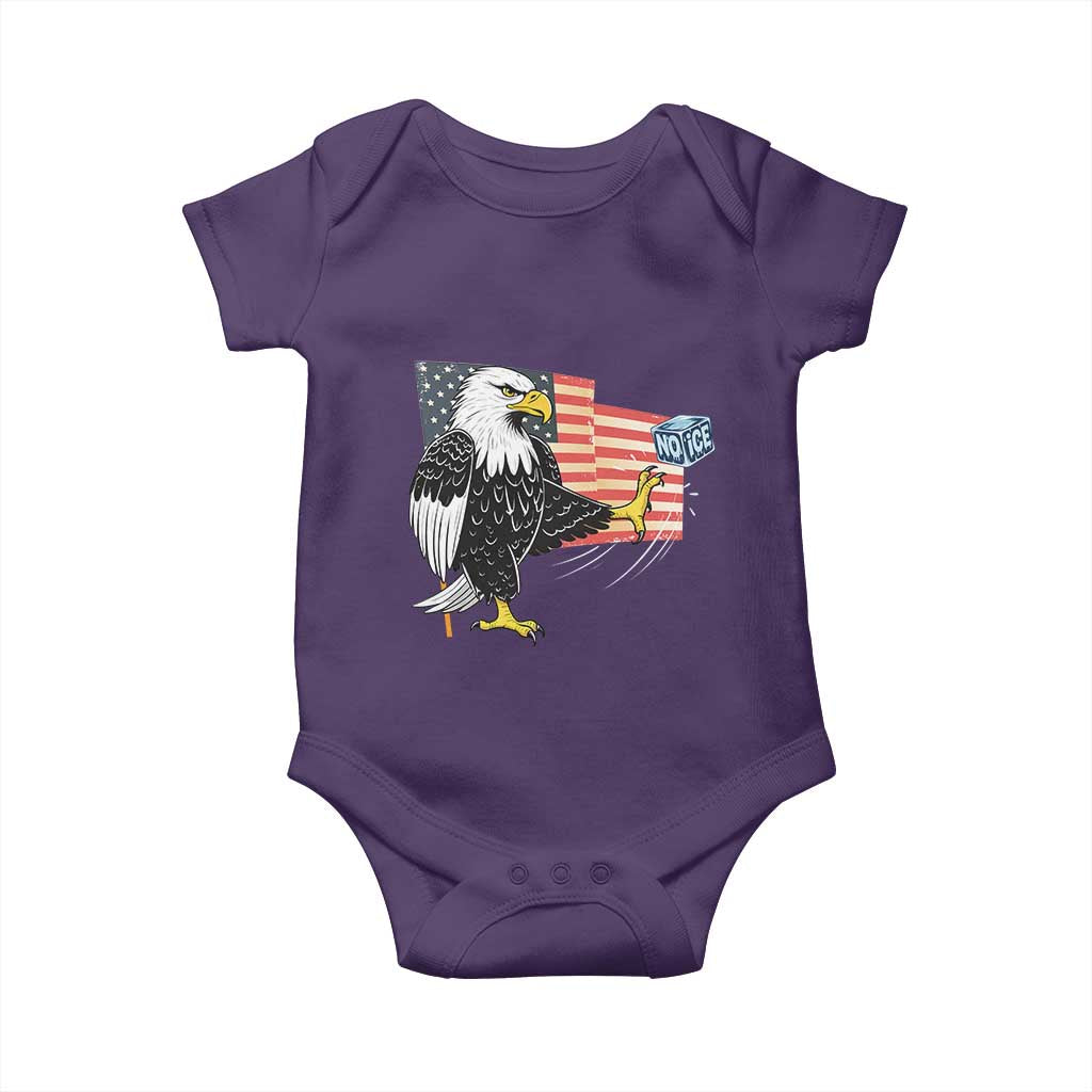 Solidarity With Minneapolis Baby Onesie American Eagle No Ice Please Support TS12 Purple Print Your Wear