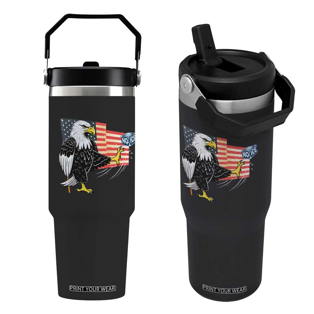 Solidarity With Minneapolis Flip Straw Tumbler American Eagle No Ice Please Support TS12 One Size: 30 oz Black Print Your Wear