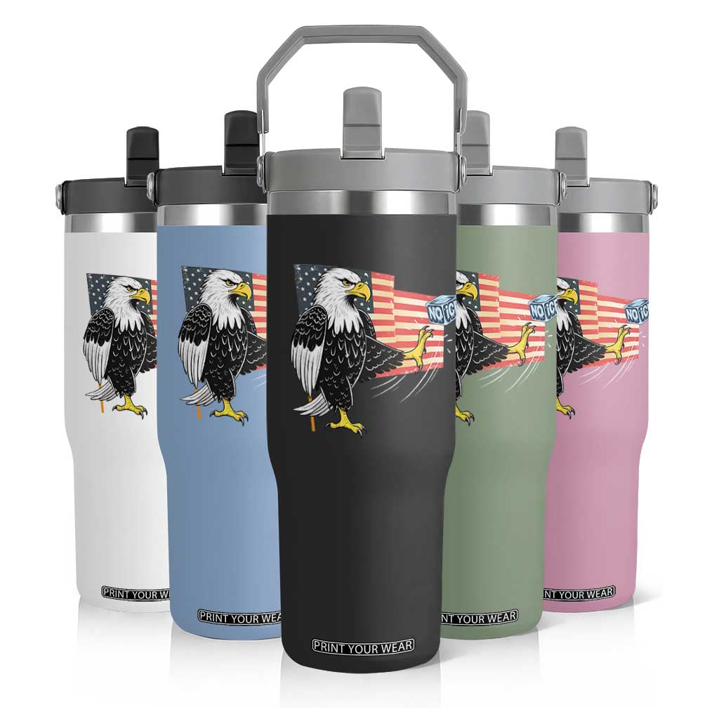Solidarity With Minneapolis Flip Straw Tumbler American Eagle No Ice Please Support TS12 Print Your Wear