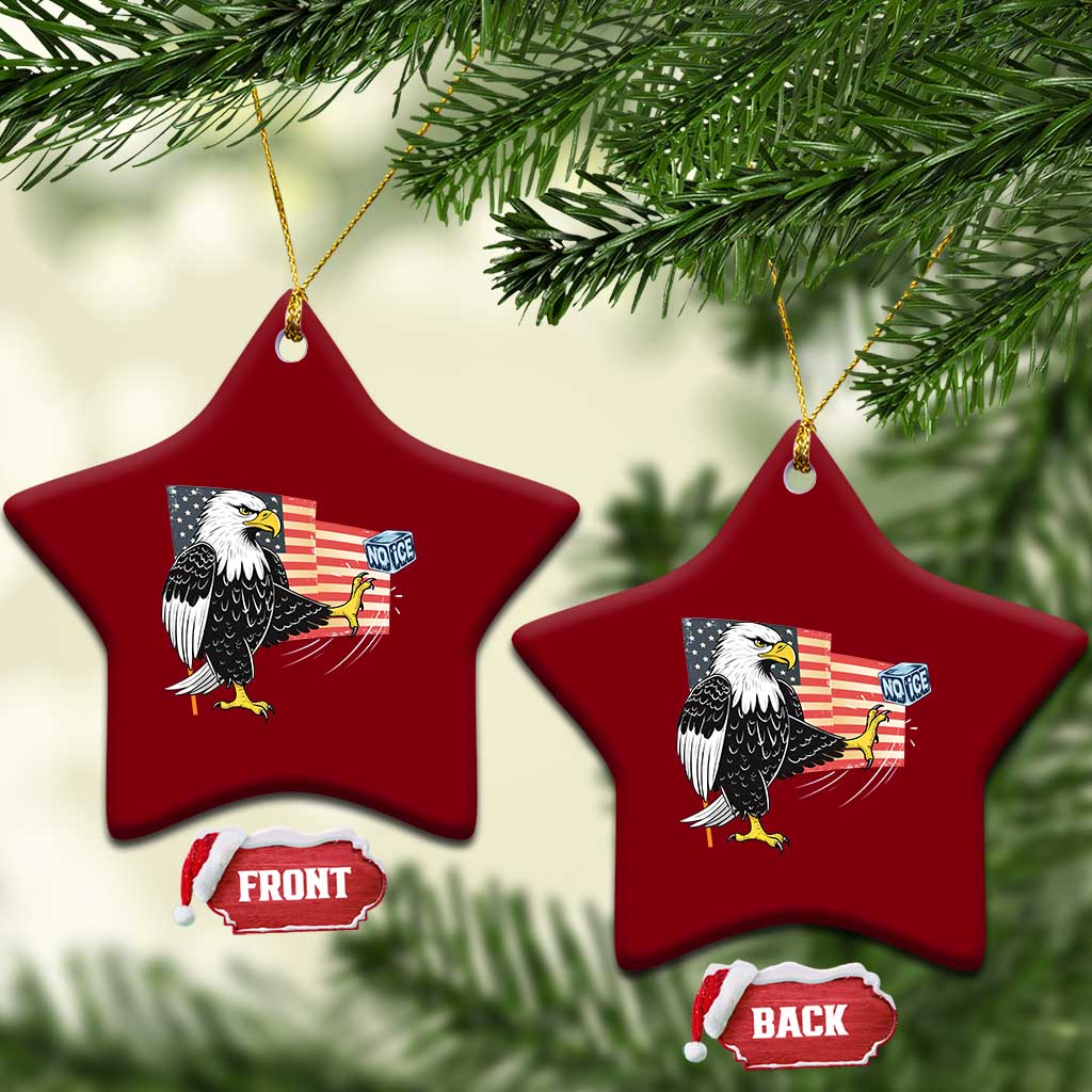 Solidarity With Minneapolis Ceramic Ornament American Eagle No Ice Please Support TS12 Print Your Wear