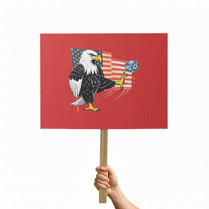Solidarity With Minneapolis Protest Sign American Eagle No Ice Please Support TS12 Horizontal 18" × 24" Red Print Your Wear