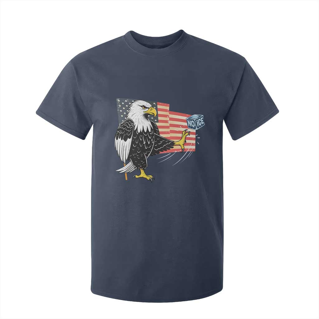 Solidarity With Minneapolis T Shirt For Kid American Eagle No Ice Please Support TS12 Navy Print Your Wear
