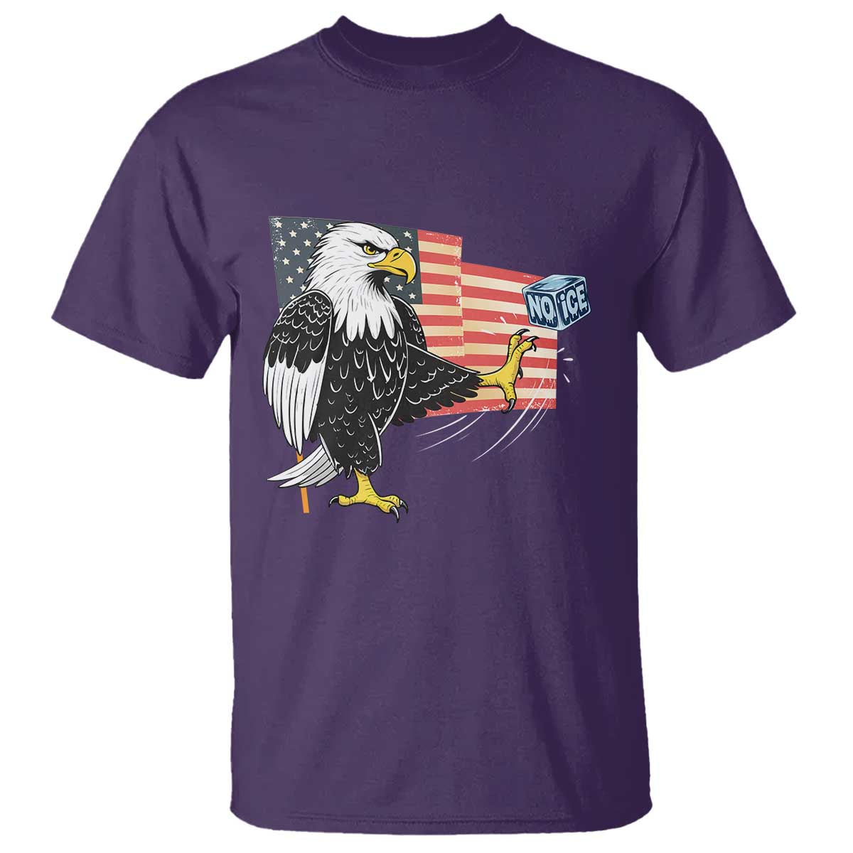Solidarity With Minneapolis T Shirt American Eagle No Ice Please Support TS12 Purple Print Your Wear