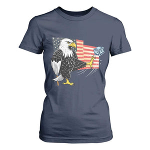 Solidarity With Minneapolis T Shirt For Women American Eagle No Ice Please Support TS12 Navy Print Your Wear