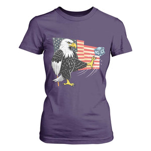 Solidarity With Minneapolis T Shirt For Women American Eagle No Ice Please Support TS12 Purple Print Your Wear