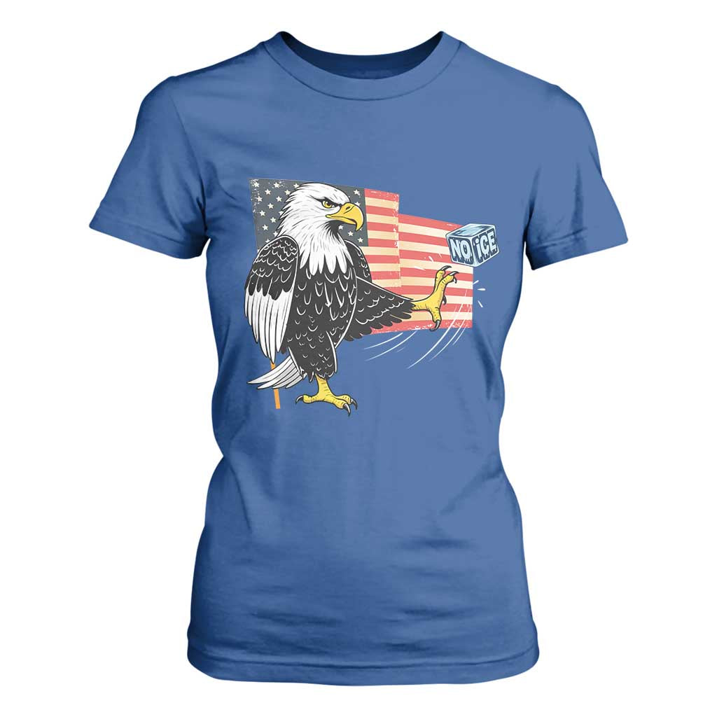 Solidarity With Minneapolis T Shirt For Women American Eagle No Ice Please Support TS12 Royal Blue Print Your Wear