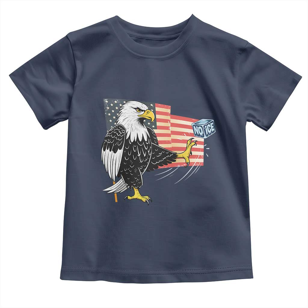 Solidarity With Minneapolis Toddler T Shirt American Eagle No Ice Please Support TS12 Navy Print Your Wear