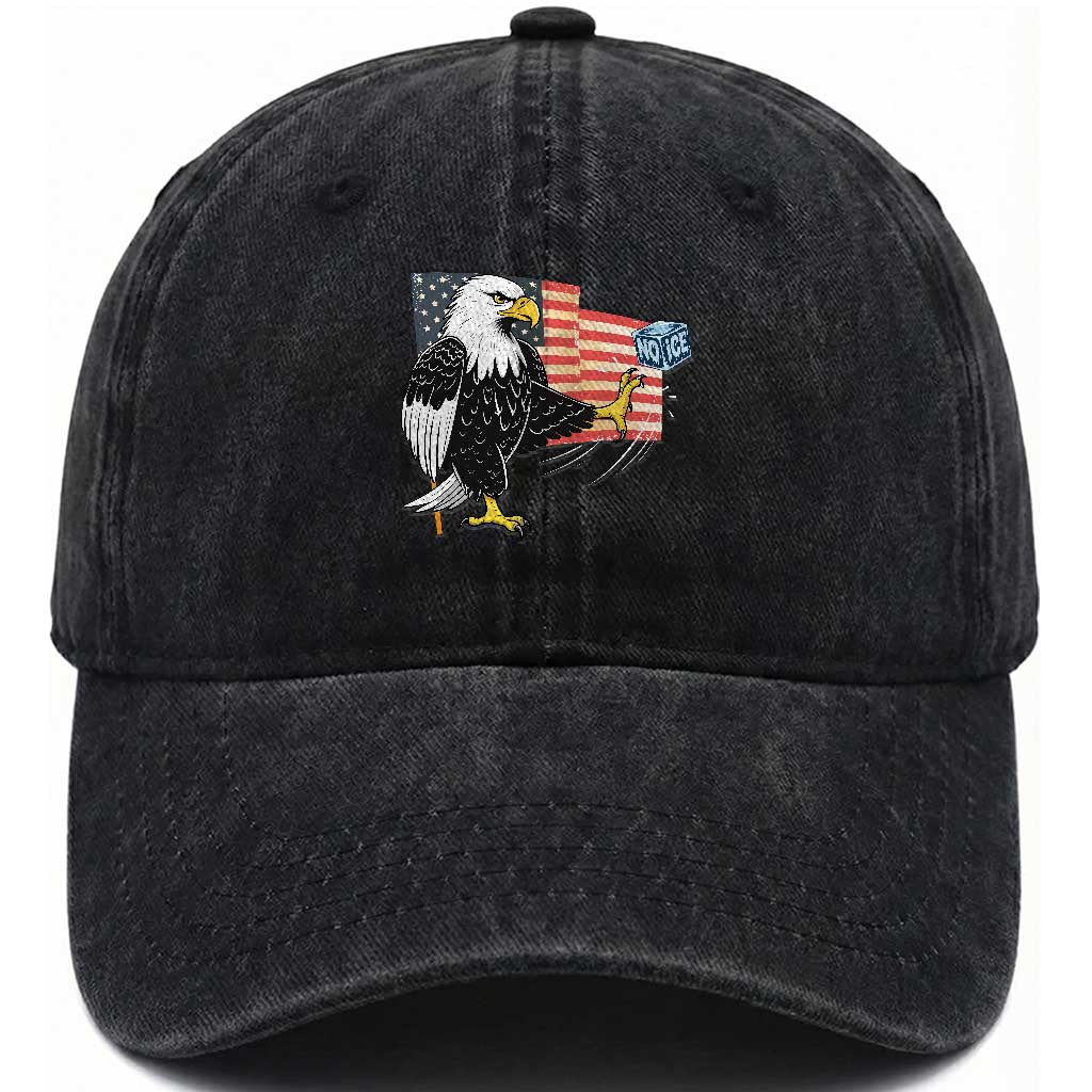 Solidarity With Minneapolis Washed Cotton Baseball Cap American Eagle No Ice Please Support TS12 Print Your Wear