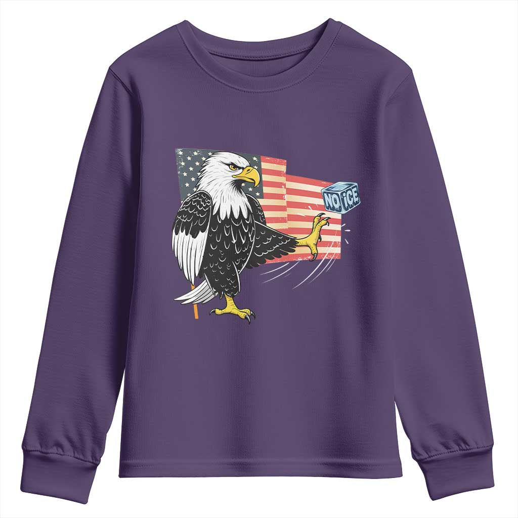 Solidarity With Minneapolis Youth Sweatshirt American Eagle No Ice Please Support TS12 Purple Print Your Wear
