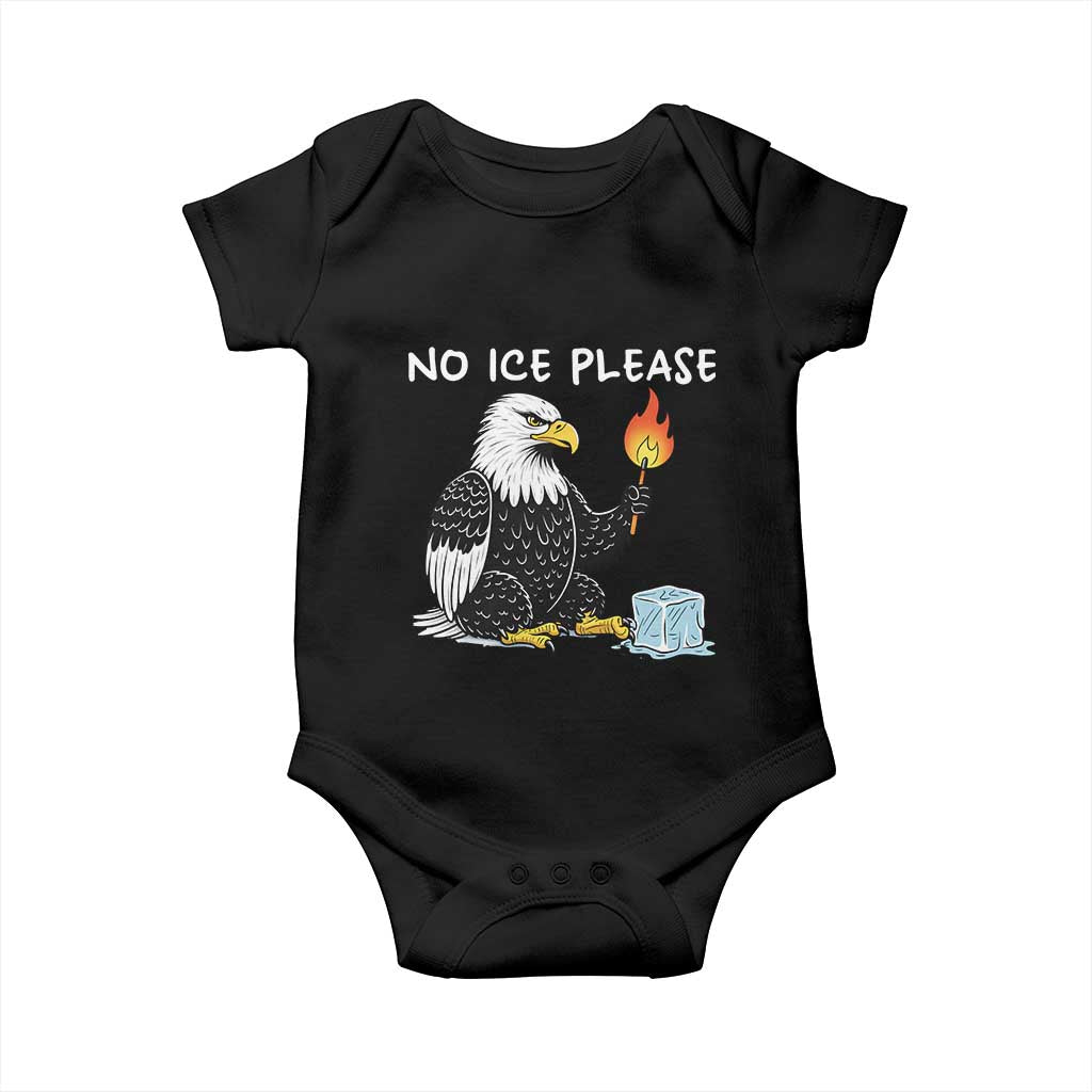 No Ice Please Baby Onesie Funny American Eagle Social Justice Gift TS12 Black Print Your Wear
