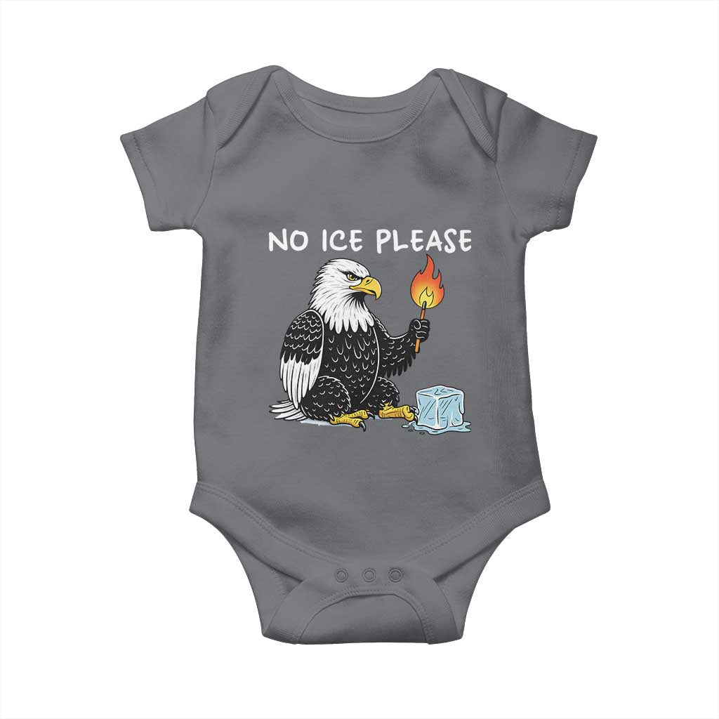 No Ice Please Baby Onesie Funny American Eagle Social Justice Gift TS12 Charcoal Print Your Wear