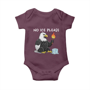 No Ice Please Baby Onesie Funny American Eagle Social Justice Gift TS12 Maroon Print Your Wear