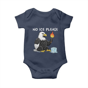No Ice Please Baby Onesie Funny American Eagle Social Justice Gift TS12 Navy Print Your Wear