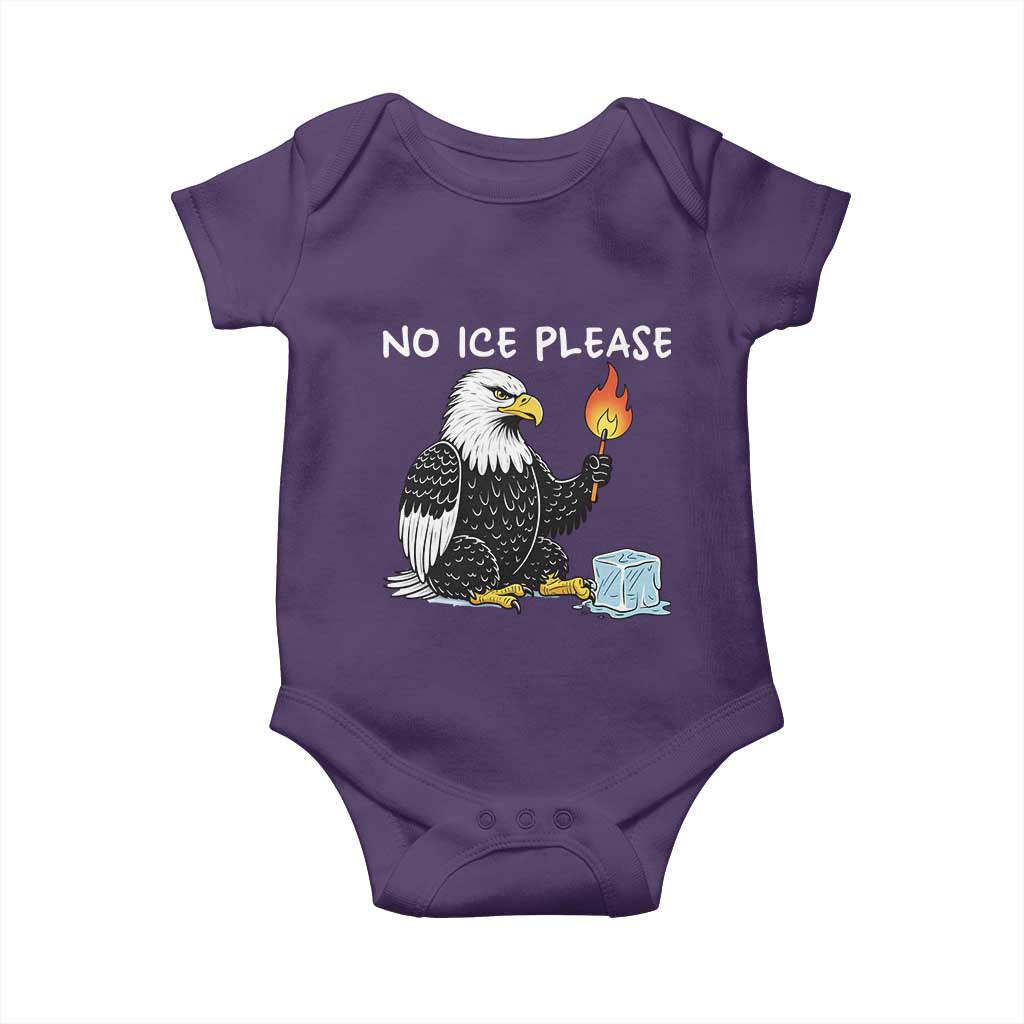 No Ice Please Baby Onesie Funny American Eagle Social Justice Gift TS12 Purple Print Your Wear