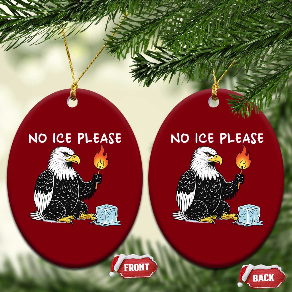 No Ice Please Ceramic Ornament Funny American Eagle Social Justice Gift TS12 Print Your Wear