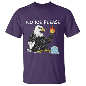 No Ice Please T Shirt Funny American Eagle Social Justice Gift TS12 Purple Print Your Wear