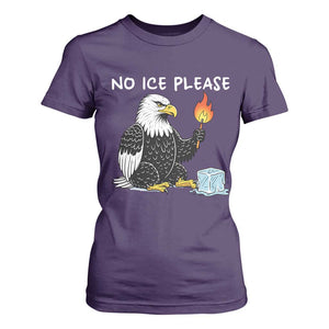 No Ice Please T Shirt For Women Funny American Eagle Social Justice Gift TS12 Purple Print Your Wear