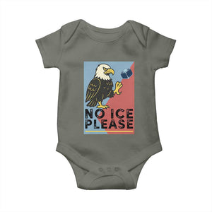 American Eagle No Ice Please Baby Onesie Minnesota Protest Support Gift TS12 Military Green Print Your Wear