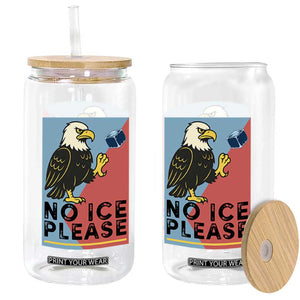 American Eagle No Ice Please Glass Can Minnesota Protest Support Gift TS12 Print Your Wear