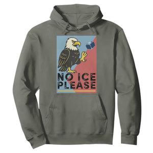 American Eagle No Ice Please Hoodie Minnesota Protest Support Gift TS12 Military Green Print Your Wear