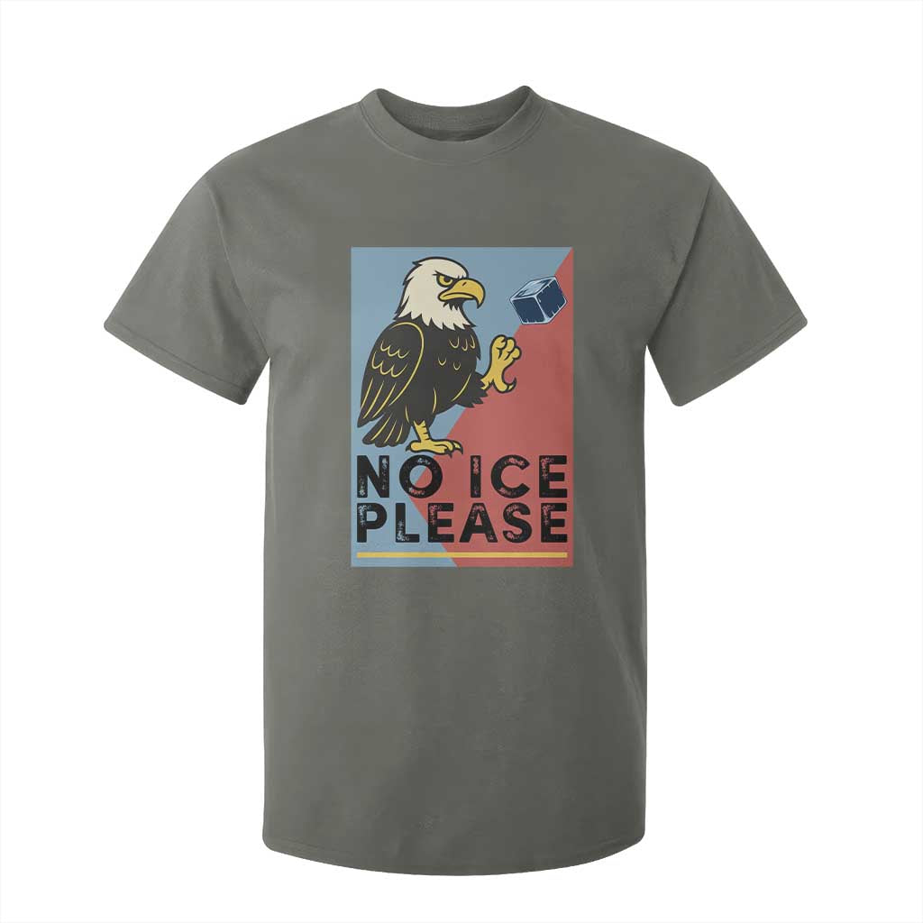 American Eagle No Ice Please T Shirt For Kid Minnesota Protest Support Gift TS12 Military Green Print Your Wear