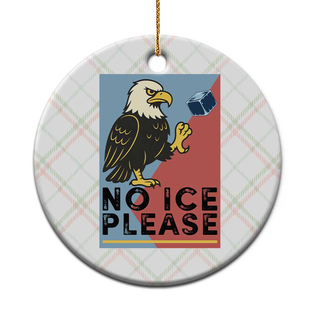 American Eagle No Ice Please Ceramic Ornament Minnesota Protest Support Gift TS12 1pc Christmas Plaid Print Your Wear