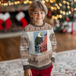 American Eagle No Ice Please Ugly Christmas Sweater Minnesota Protest Support Gift TS12 Mocha Mousse Print Your Wear