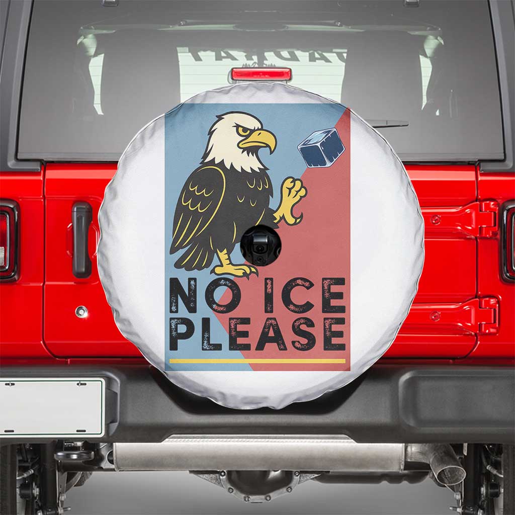 American Eagle No Ice Please Spare Tire Cover Minnesota Protest Support Gift TS12 White Print Your Wear