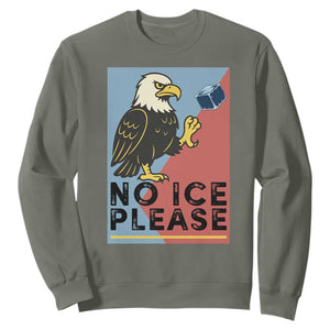 American Eagle No Ice Please Sweatshirt Minnesota Protest Support Gift TS12 Military Green Print Your Wear