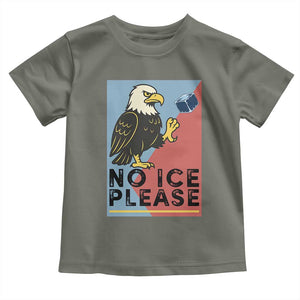 American Eagle No Ice Please Toddler T Shirt Minnesota Protest Support Gift TS12 Military Green Print Your Wear