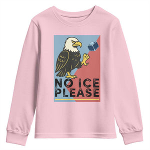 American Eagle No Ice Please Youth Sweatshirt Minnesota Protest Support Gift TS12 Light Pink Print Your Wear