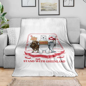Hands Off Greenland Throw Blanket Support Greenlander Gift TS12 Print Your Wear