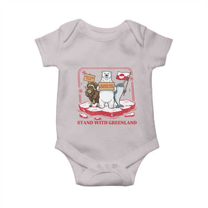Hands Off Greenland Baby Onesie Support Greenlander Gift TS12 Ice Gray Print Your Wear