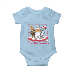 Hands Off Greenland Baby Onesie Support Greenlander Gift TS12 Light Blue Print Your Wear