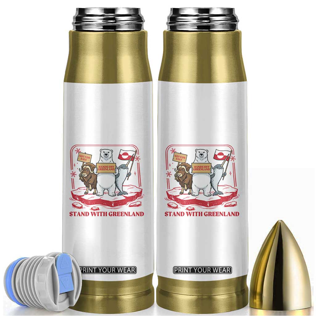 Hands Off Greenland Bullet Tumbler Support Greenlander Gift TS12 White Print Your Wear