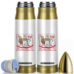 Hands Off Greenland Bullet Tumbler Support Greenlander Gift TS12 White Print Your Wear