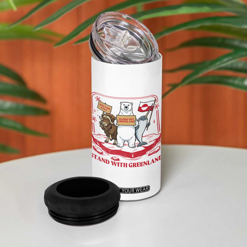 Hands Off Greenland 4 in 1 Can Cooler Tumbler Support Greenlander Gift TS12 Print Your Wear