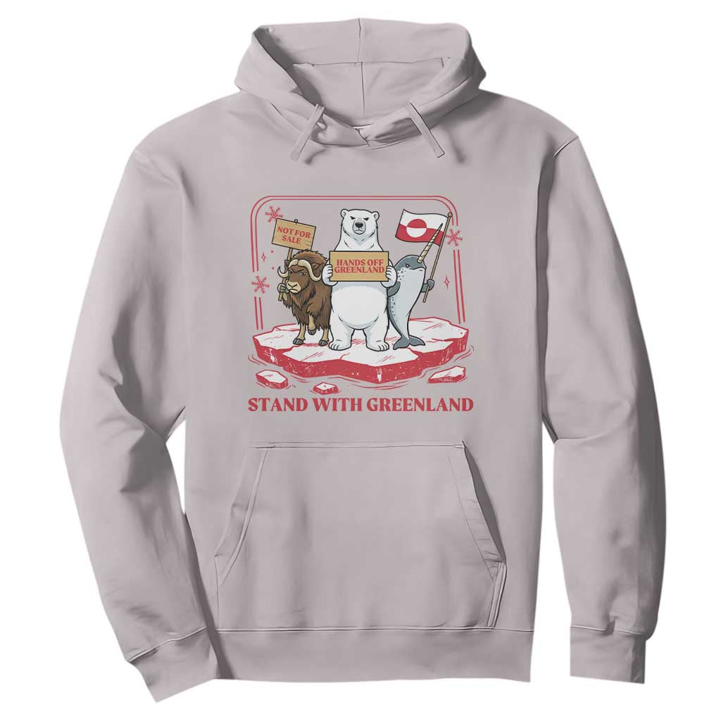 Hands Off Greenland Hoodie Support Greenlander Gift TS12 Ice Gray Print Your Wear
